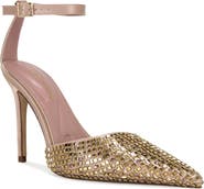 AZALEA WANG Waraia Ankle Strap Pointed Toe Pump