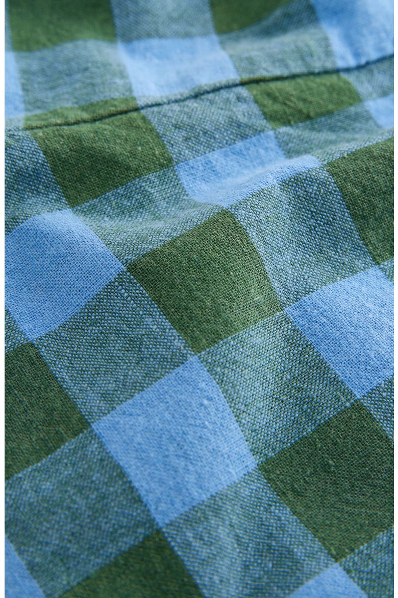 Kids' Gingham Check Linen & Cotton Pull-On Shorts, Alternate, color, MULTI