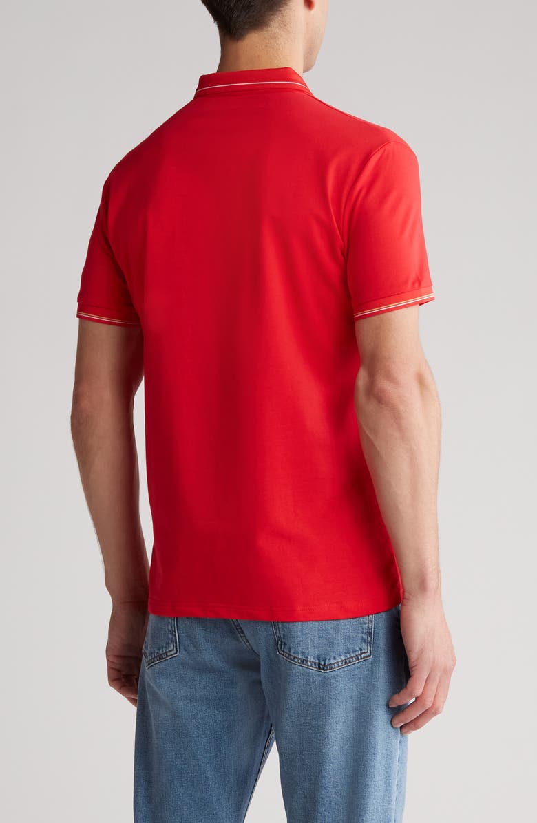 T.R. PREMIUM Tipped Short Sleeve Knit Polo, Alternate, color, Red