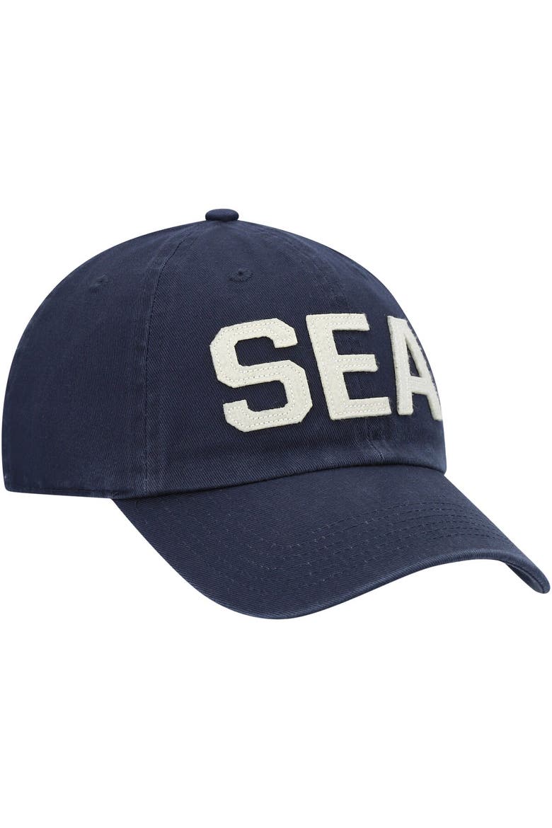 Women's '47 College Navy Seattle Seahawks Finley Clean Up Adjustable Hat, Alternate, color, Navy