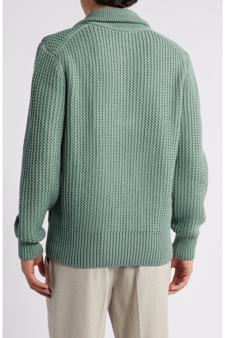 Exmaimo Half Button Virgin Wool Sweater, Alternate, color, LIGHT GREEN