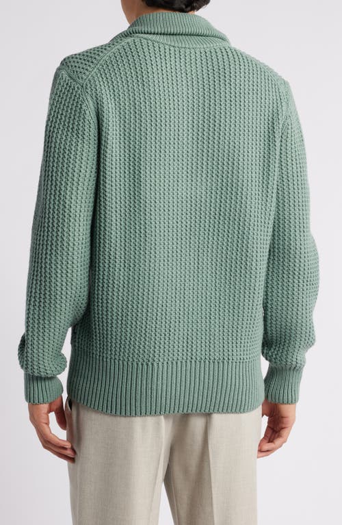 HUGO BOSS BOSS EXMAIMO HALF BUTTON VIRGIN WOOL SWEATER 
