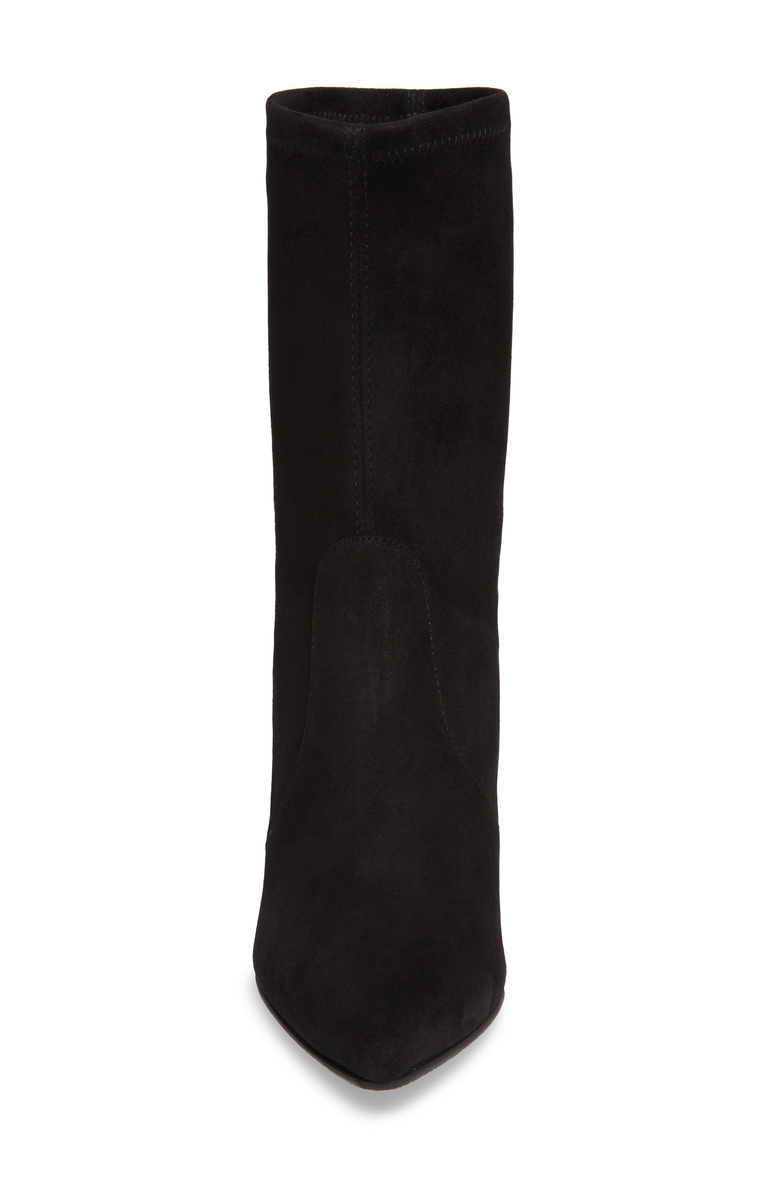 Cling Stretch Bootie, Alternate, color, BLACK SUEDE