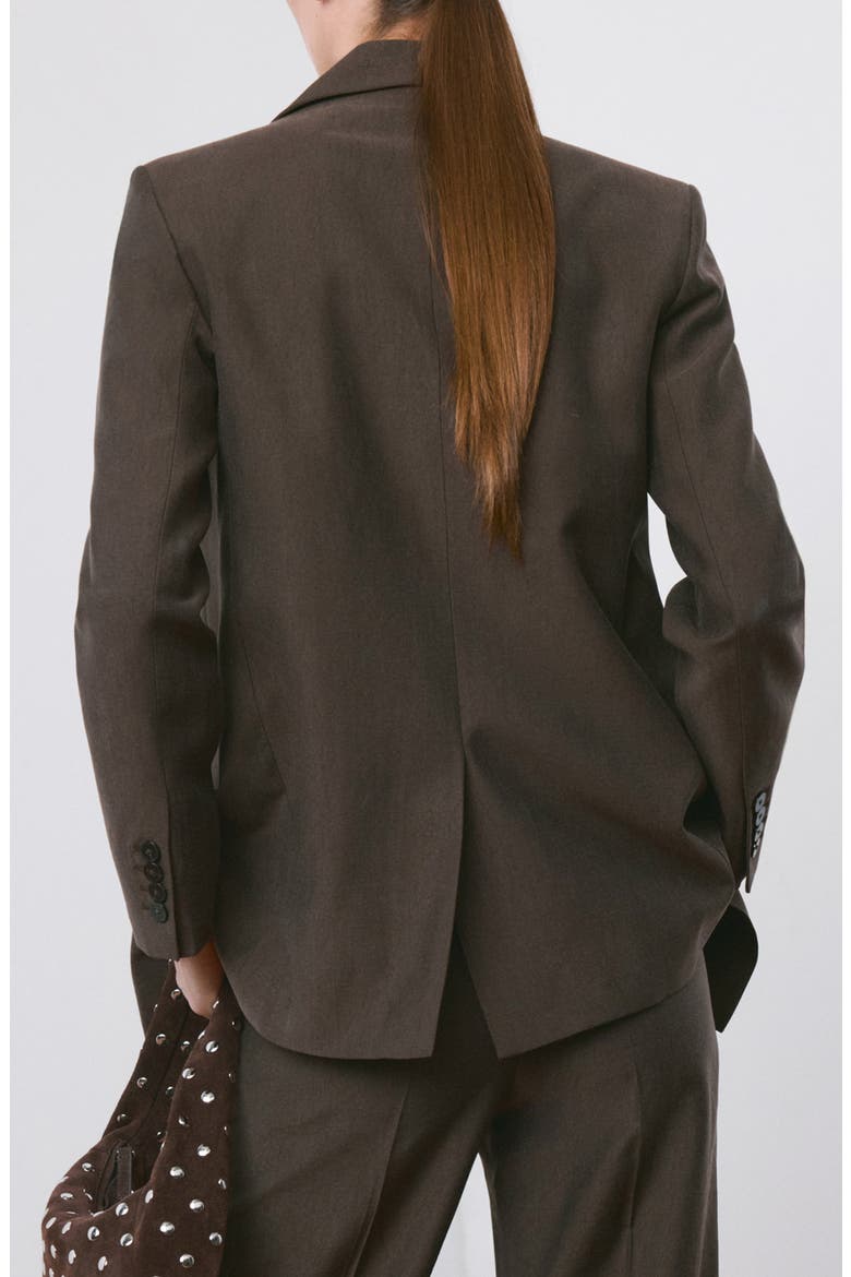 Straight Fit Suit Blazer, Alternate, color, CHOCOLATE