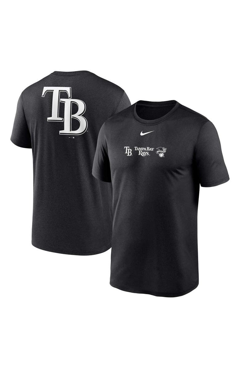 Nike Men's Nike Black Tampa Bay Rays Fashion Over Shoulder Logo Legend T-Shirt, Main, color, Black