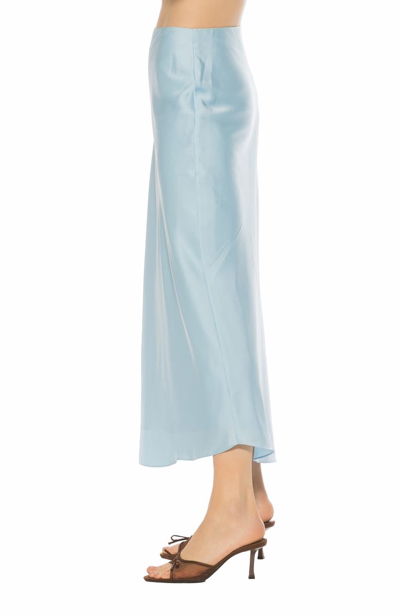 Alexia Admor Hunter Satin Midi Skirt, Alternate, color, Halogen Blue