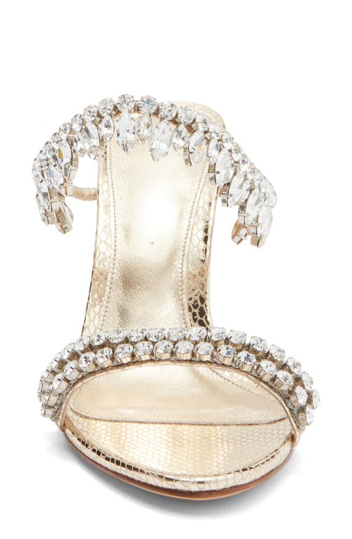 Alexandre Birman Crystal Fringe Sandal In Animal Print