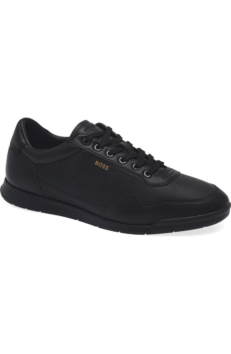 BOSS Titanium Low Top Sneaker, Main, color, Black