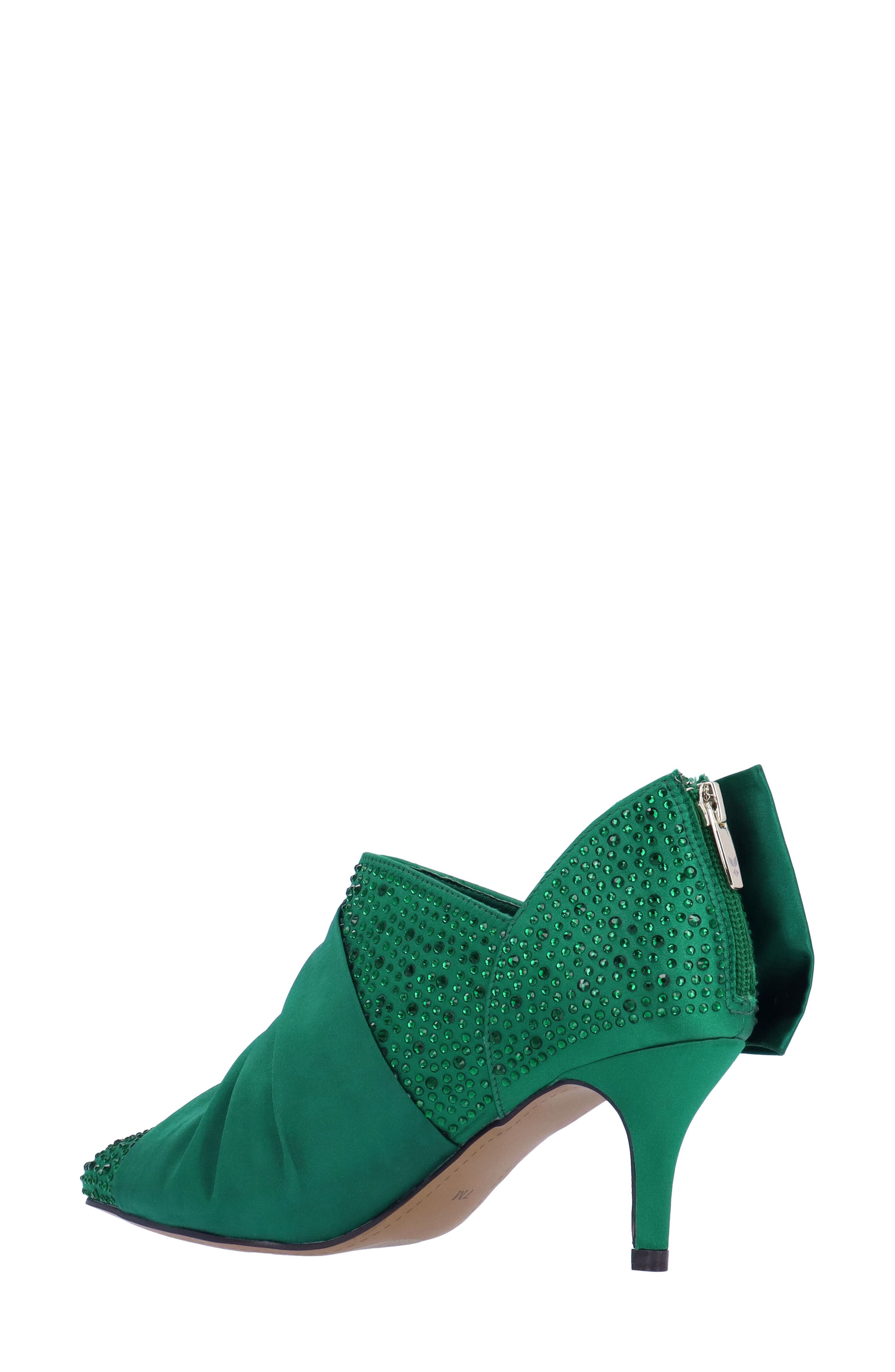 Elettra Pointed Toe Bootie, Alternate, color, EMERALD