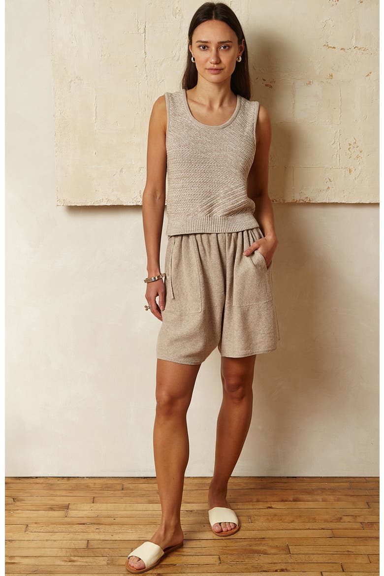 playa Linen Shorts, Alternate, color, Oat