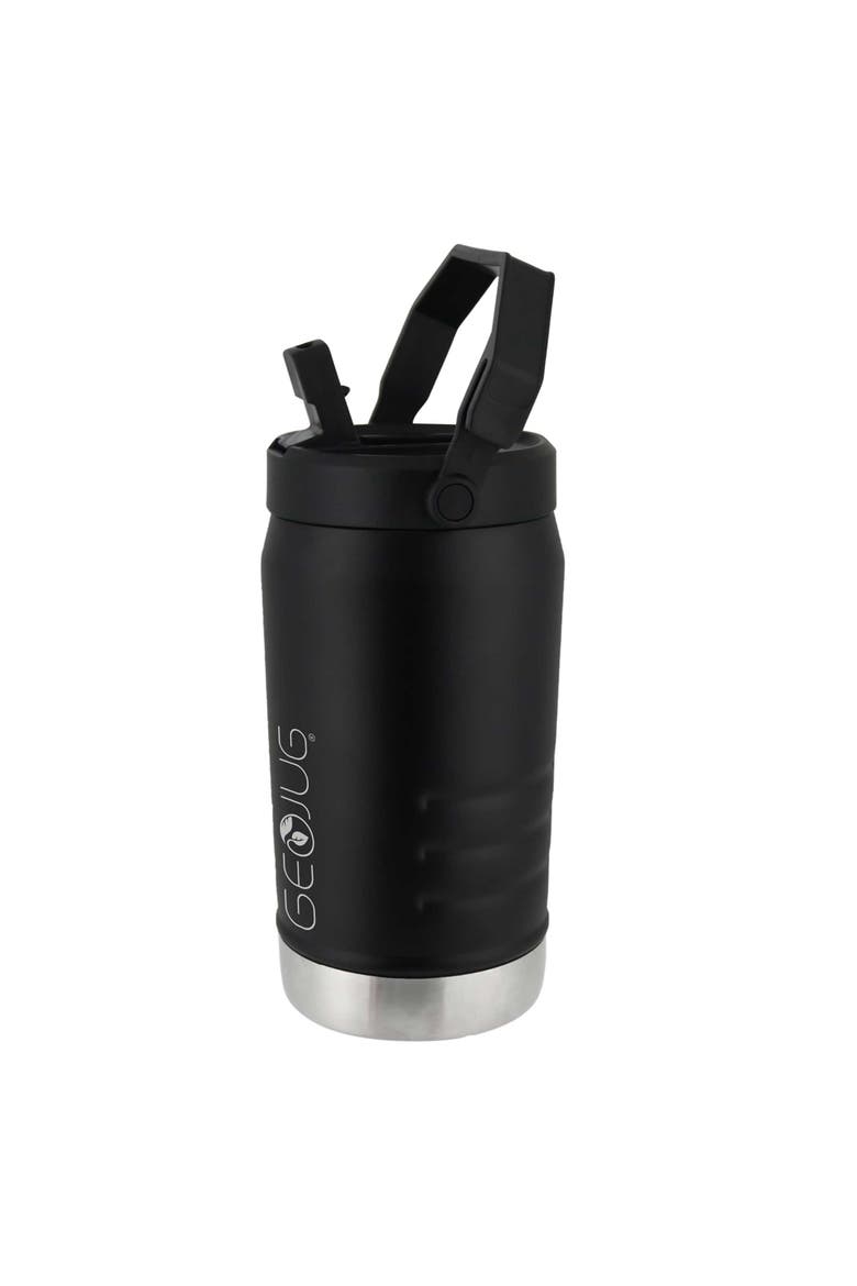 Vacuum Insulated Sports Water Jug, Spout Straw Lid, Large Handle with Fence Hook, Main, color, Black