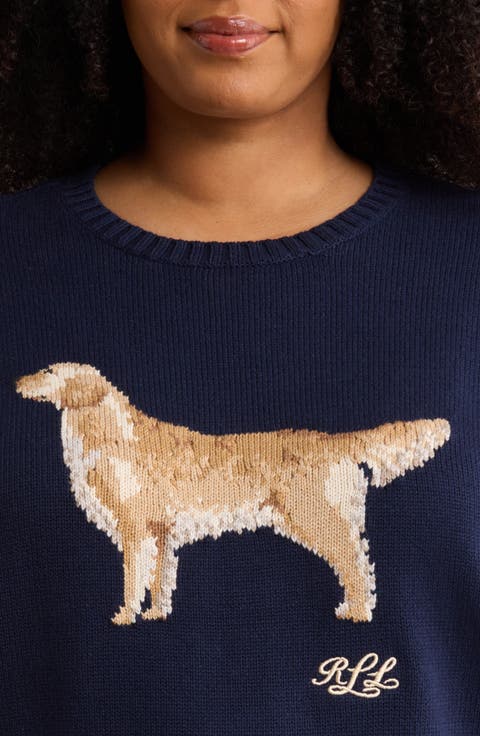 Dog Graphic Cotton Sweater
