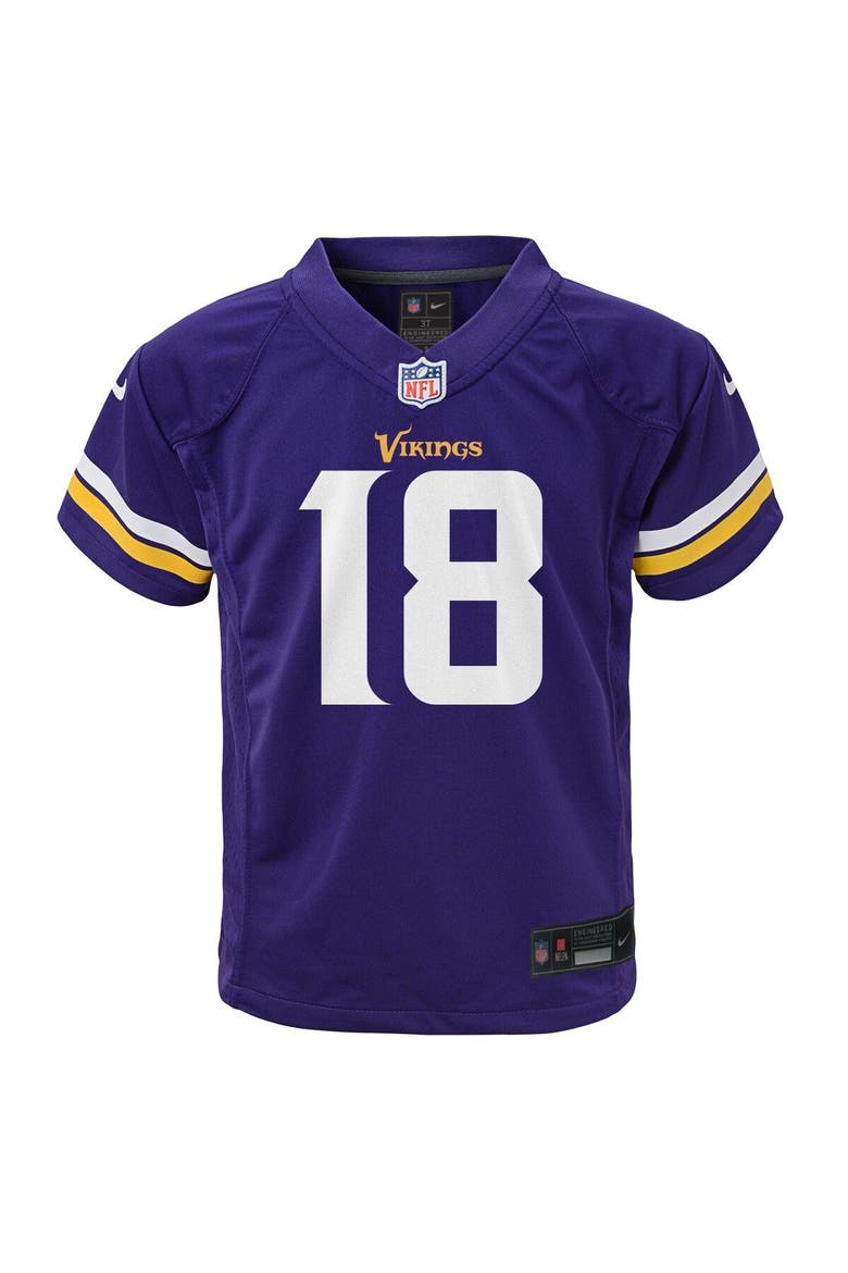 Toddler Nike Justin Jefferson Purple Minnesota Vikings Game Jersey, Alternate, color, Purple