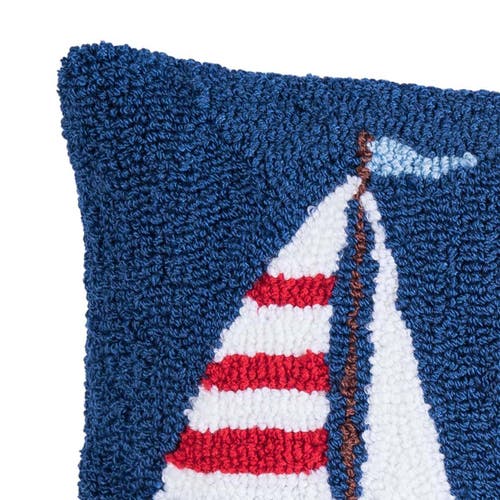 C & F Home C&f Home Sailboat Trio Hooked Throw Pillow, 10" X 20" In Multi