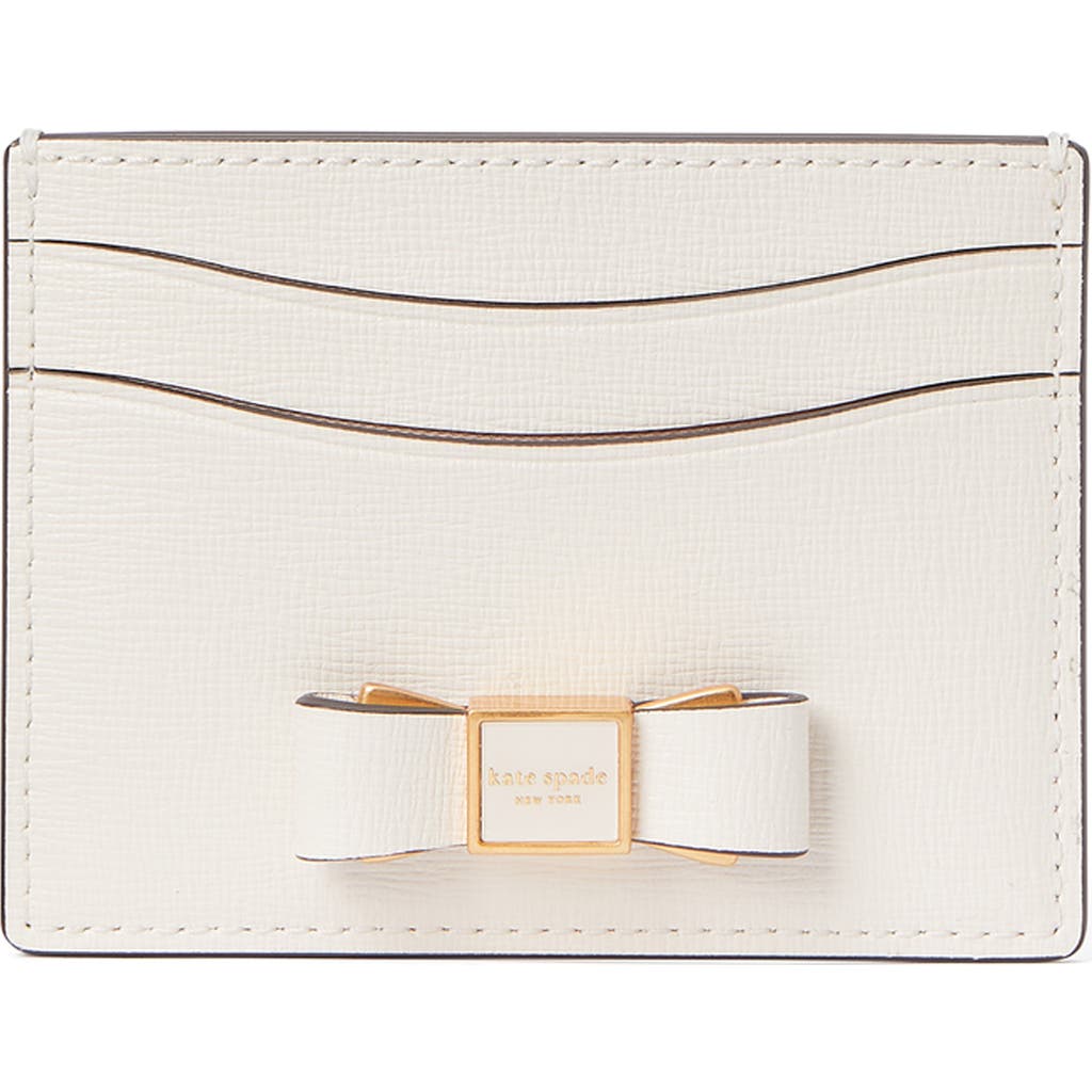 Kate Spade Morgan Embellished Bow Saffiano Leather Card Case