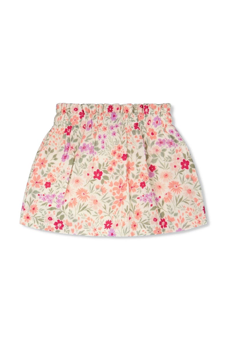 Muslin Flared Flowers Skort, Alternate, color, Off White Printed Flowers