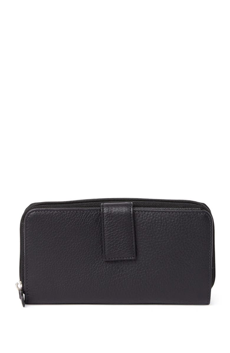 MUNDI SMALL LEATHER GOODS All-in-One Leather Continental Wallet, Main, color, 08N-Black