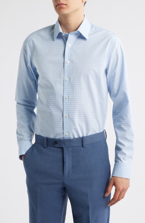Nordstrom Extra Trim Fit Check Non-iron Dress Shirt In Blue Sabina Plaid