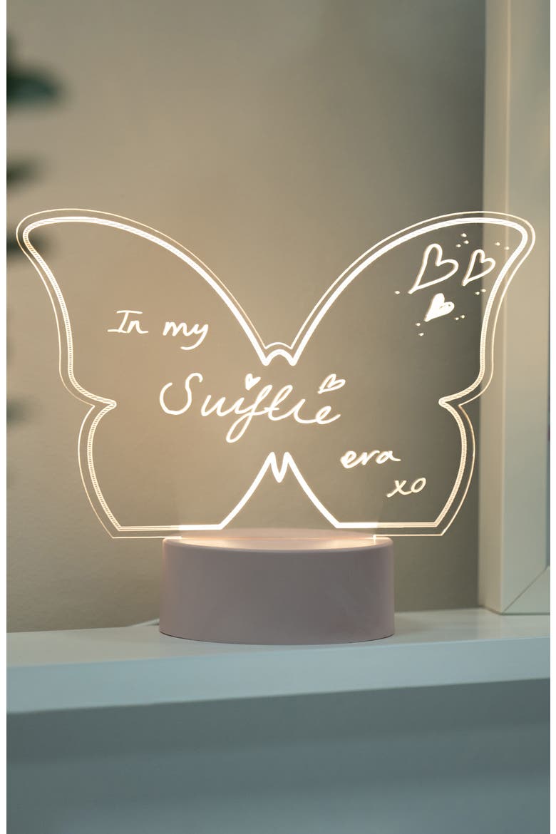 Write-On Neon Butterfly Light, Alternate, color, NONE