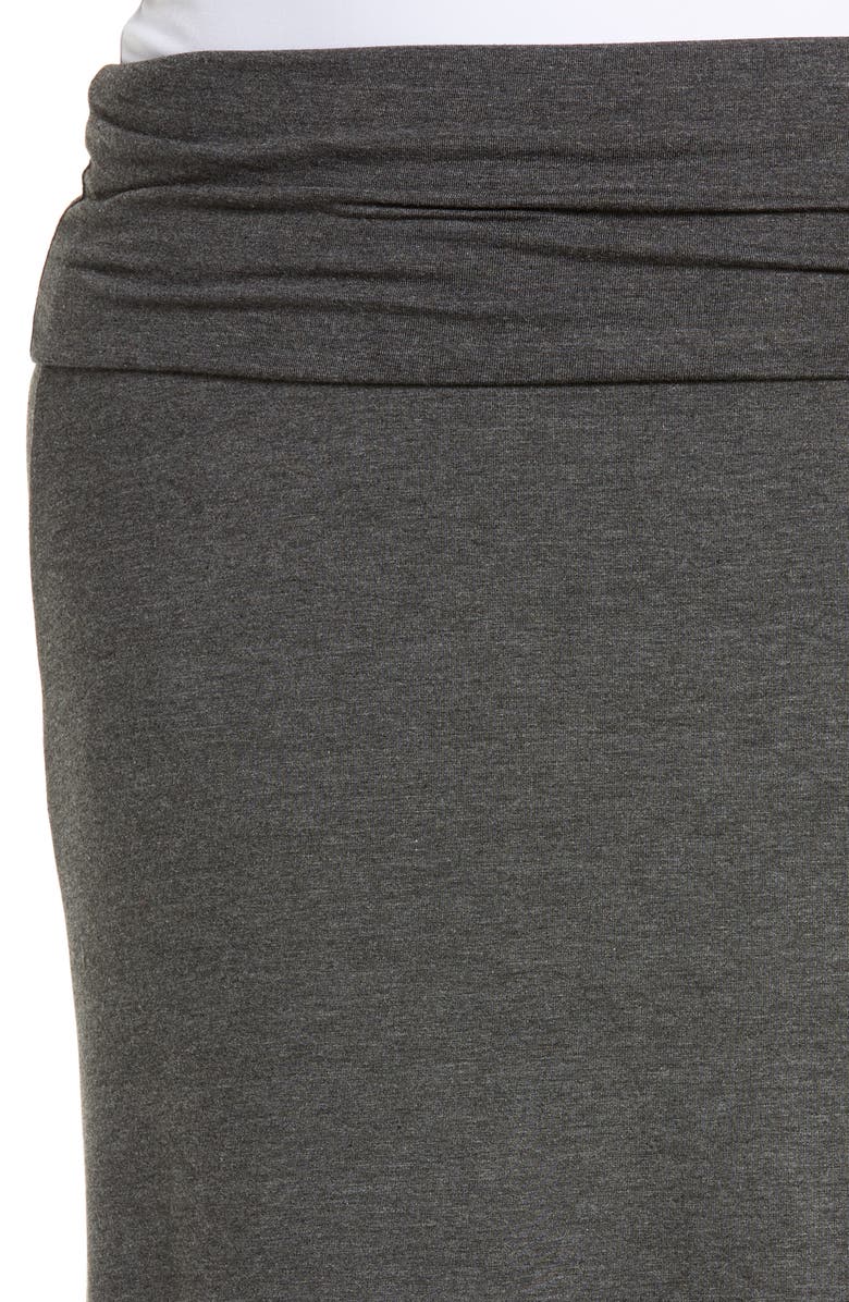Loveappella Fold Over Maxi Skirt, Alternate, color, Charcoal