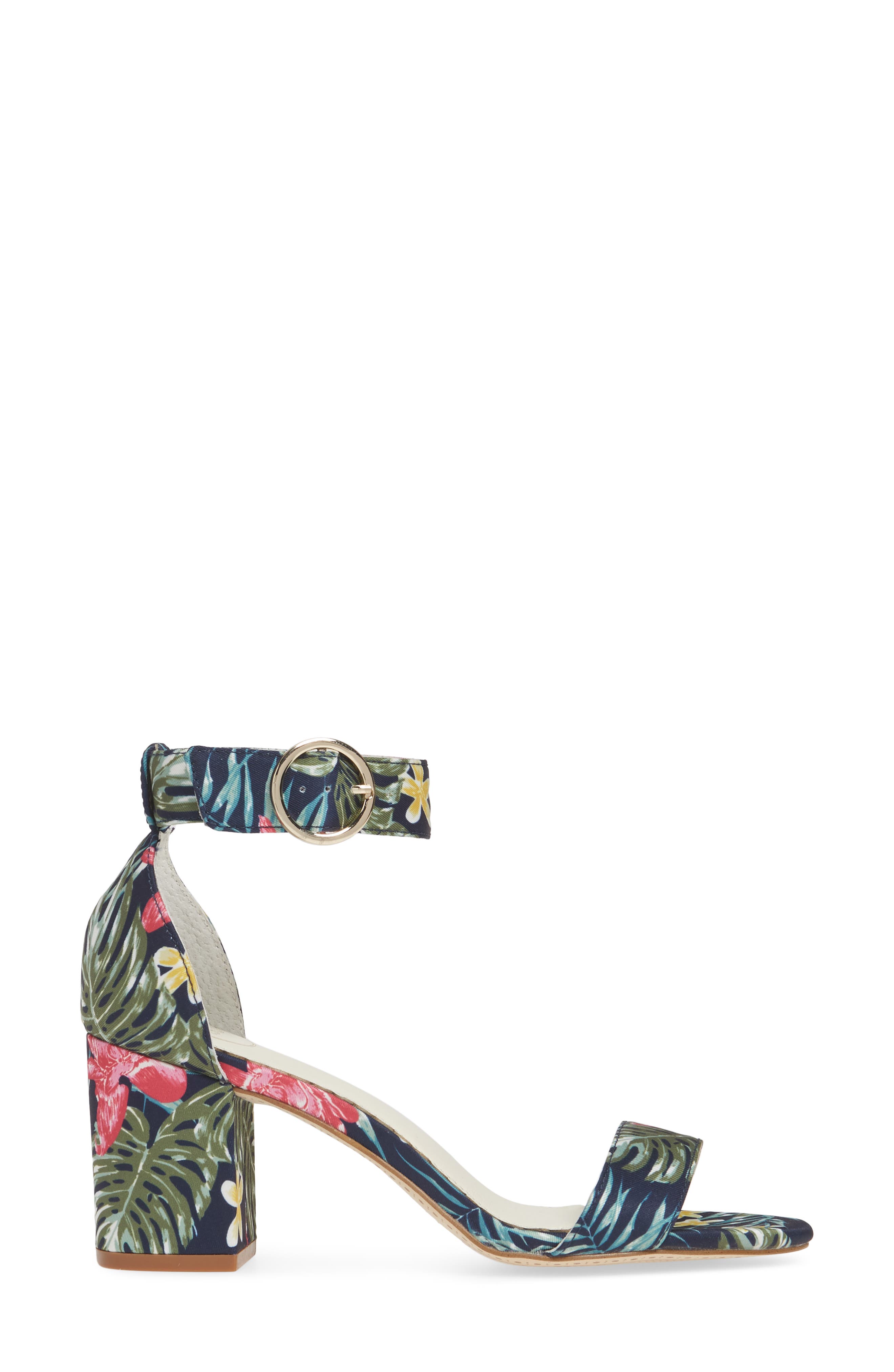 Ellery Sandal, Alternate, color, NAVY HAWAII PRINT FABRIC