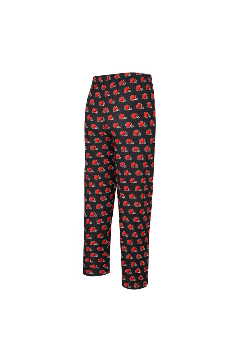 Men's Concepts Sport Brown Cleveland Browns Gauge Allover Print Knit Sleep Pants, Alternate, color, Brown
