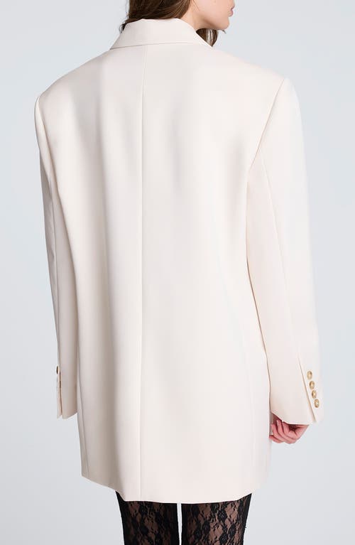 Kenneth Cole Three Button Boyfriend Jacket In White
