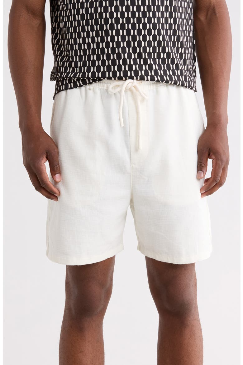 Textured Drawstring Shorts, Main, color, OYSTER