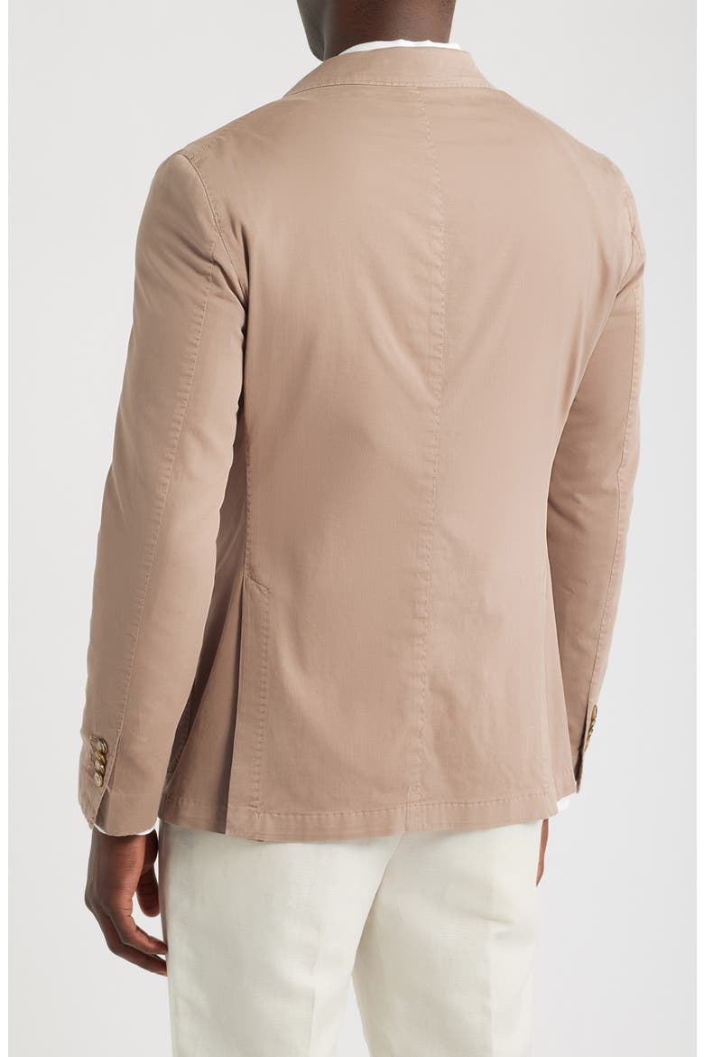 Solid Washed Cotton & Silk Blend Sport Coat, Alternate, color, LIGHT BEIGE
