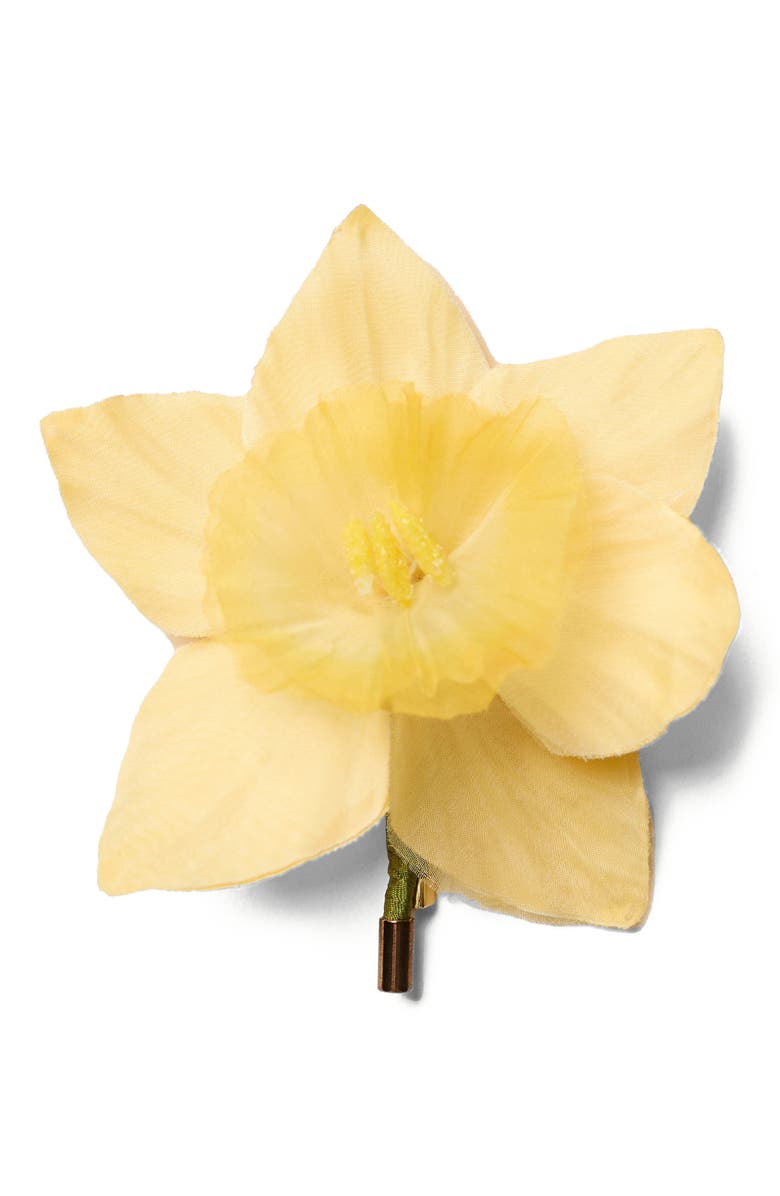 Helena Simon The Daffodil Floral Brooch, Main, color, Yellow