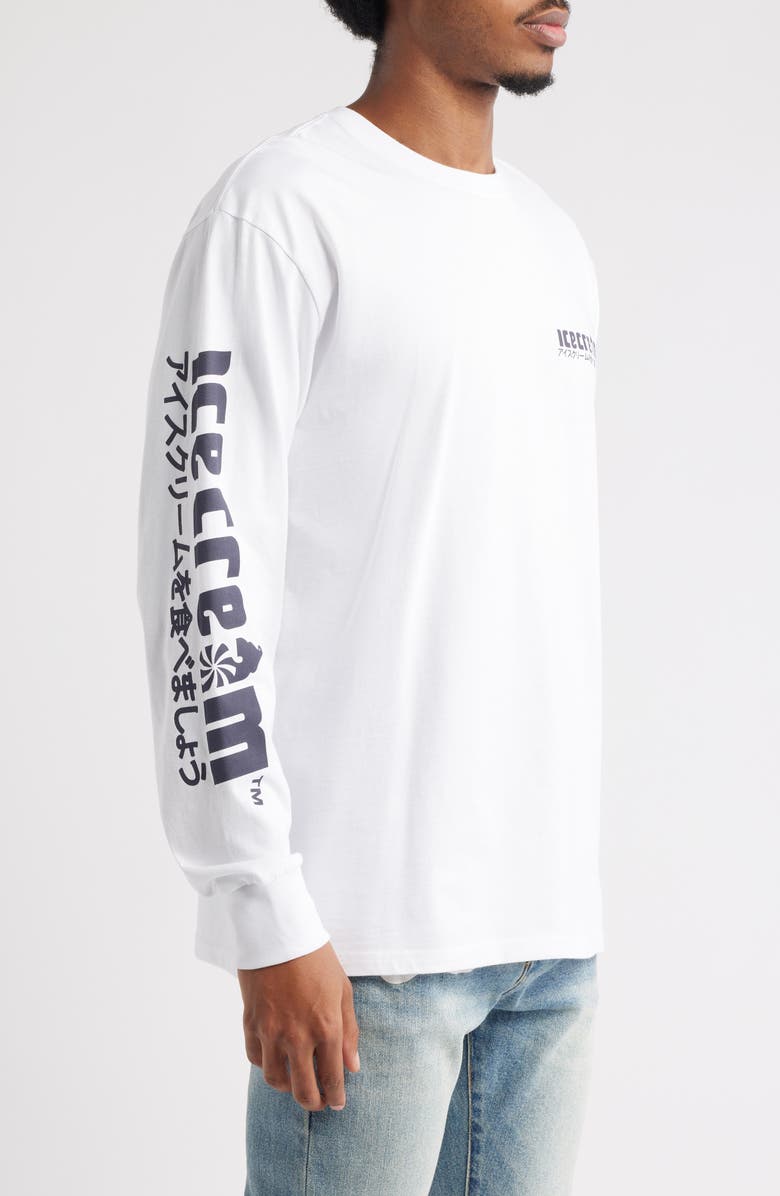 ICECREAM The Truck Long Sleeve Graphic T-Shirt, Alternate, color, White