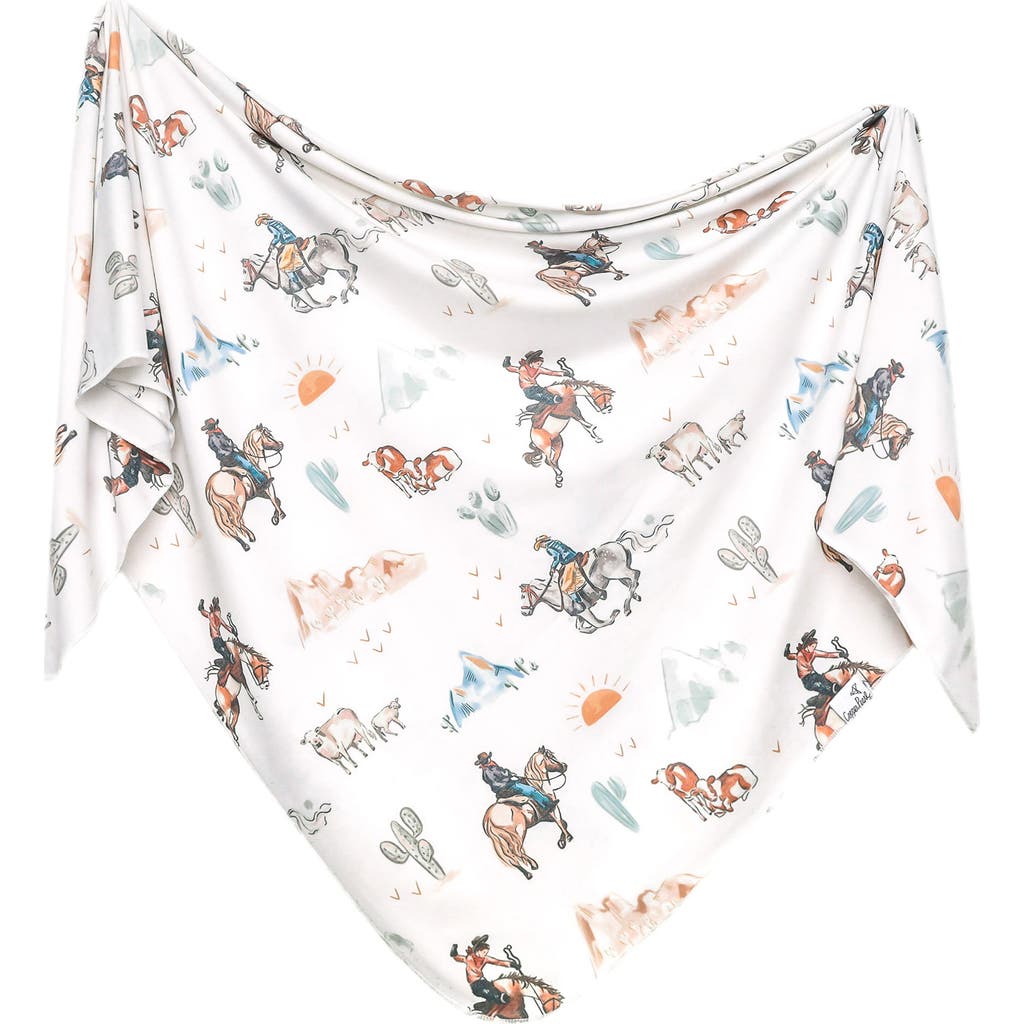 Copper Pearl Boone Swaddle Blanket In White