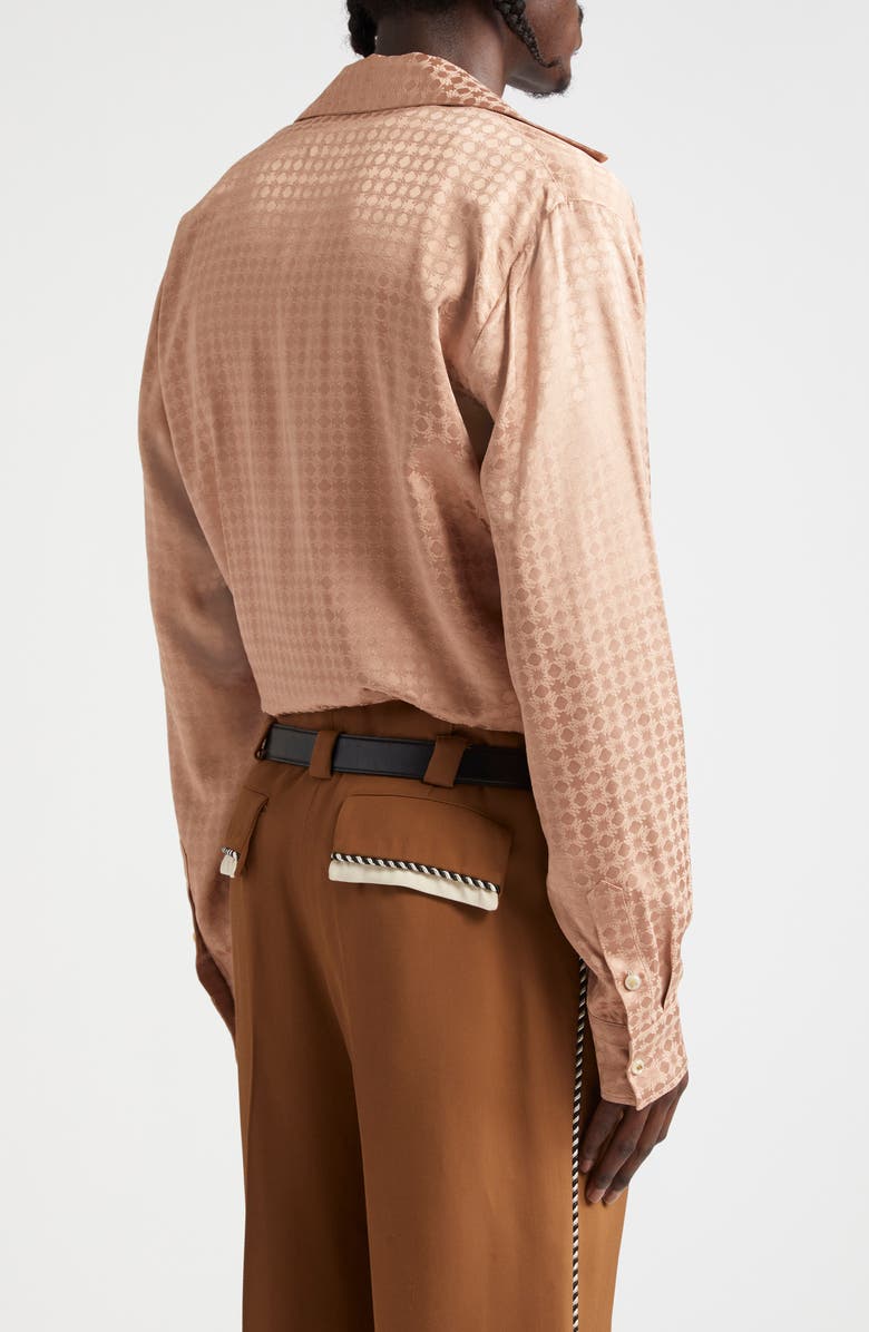 AMIRI MA Quad Satin Button-Up Shirt, Alternate, color, 