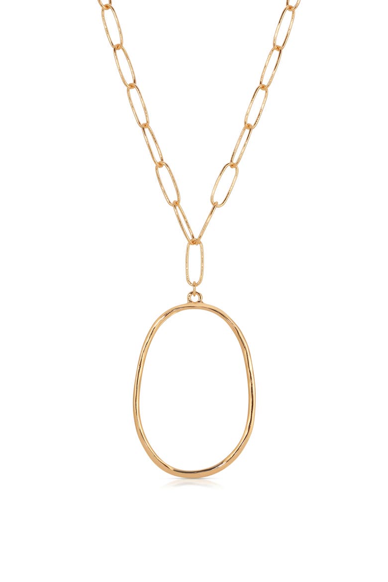 Oval Pendant Necklace, Alternate, color, GOLD