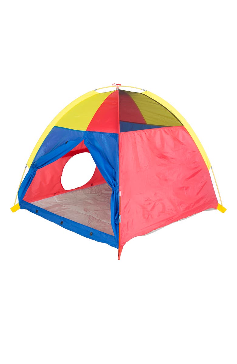 Pacific Play Tents Hide Me Play Tent with Tunnel, Alternate, color, Blue Red Yellow