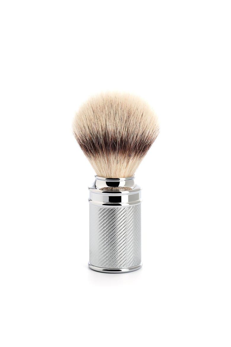 Traditional Chrome Silvertip Fiber Shaving Brush, Main, color, Silver