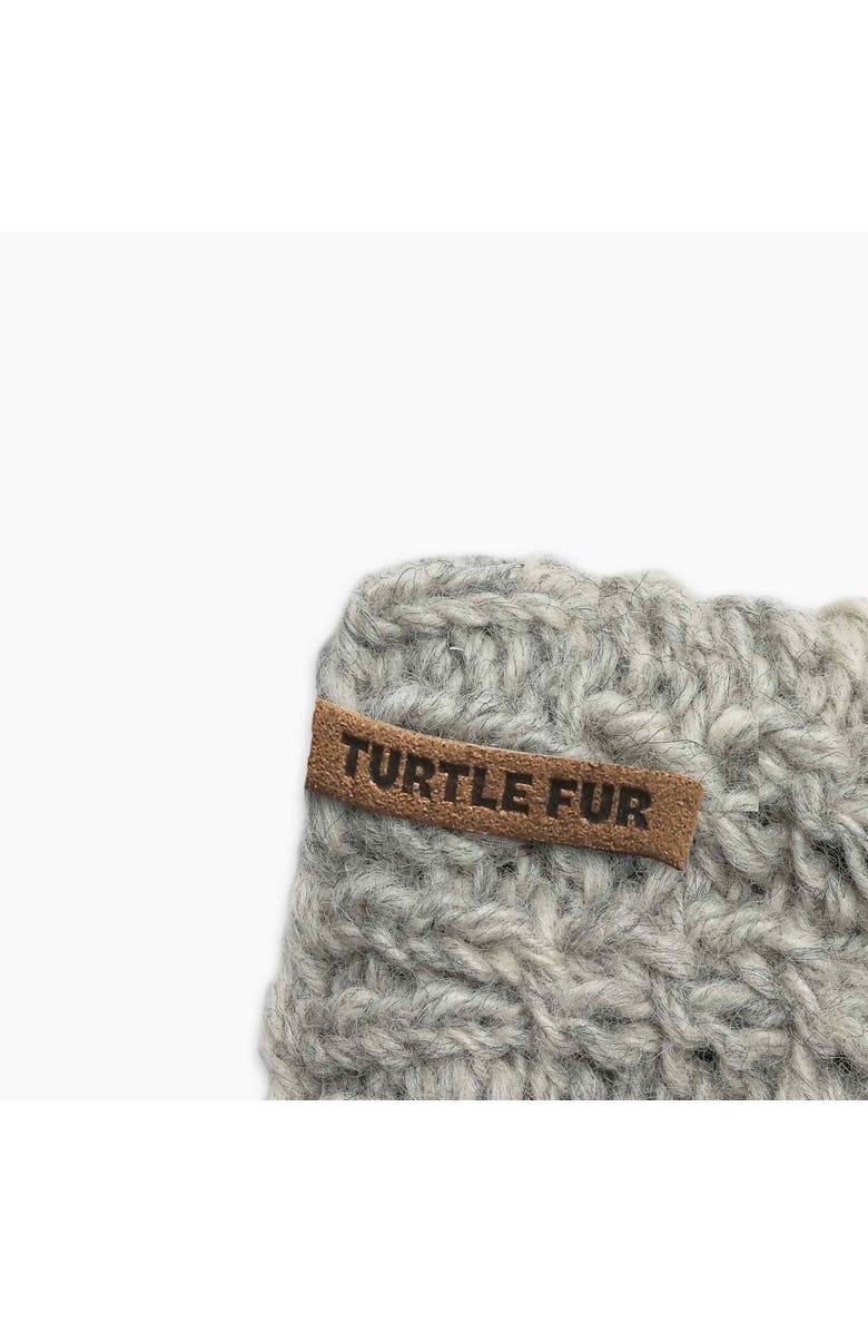 Turtle Fur Mika Wool Fingerless Mittens, Alternate, color, Smoke Heather