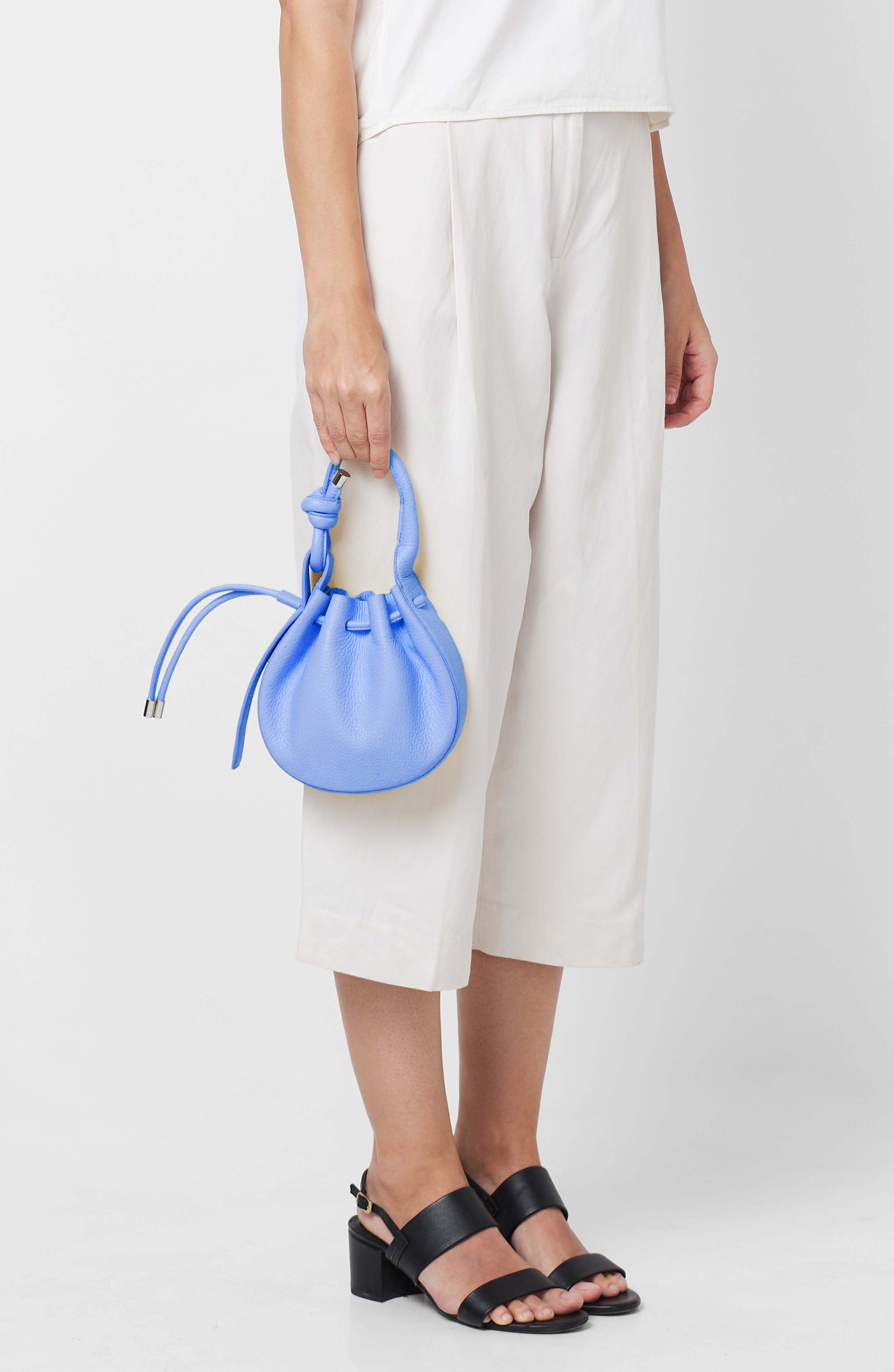 Mini Ina Pebble Leather Crossbody Bag, Alternate, color, OCEAN BLUE