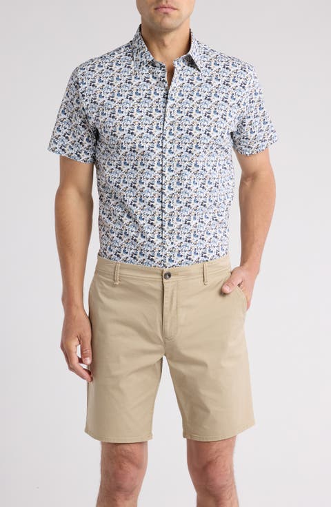 Baylys Beach Stretch Cotton Shorts (Regular & Big)