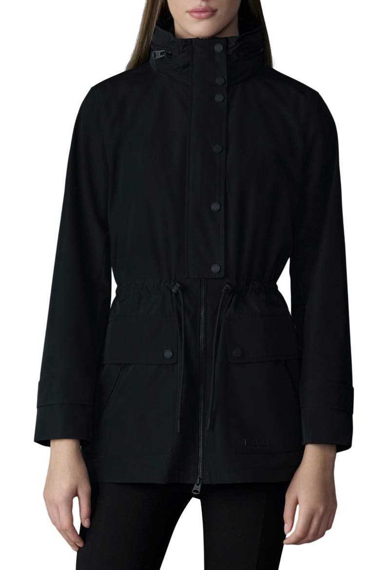 Keryn-Z Water Repellent Jacket, Main, color, BLACK