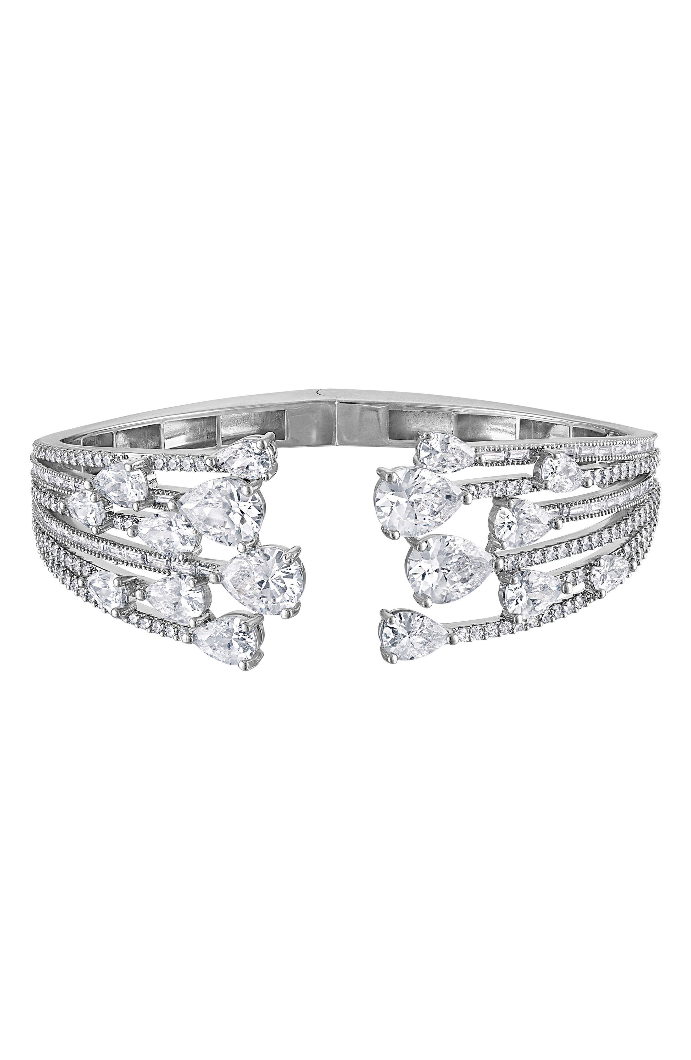 FZN Cubic Zirconia Hinged Bracelet