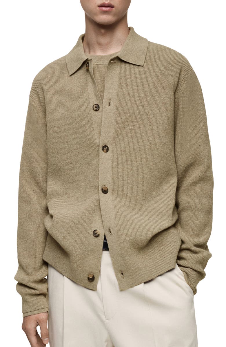 MANGO Polo Cardigan, Main, color,