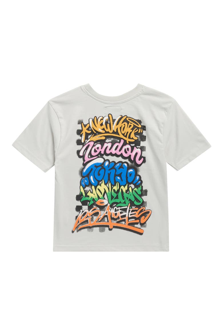 Kids' Polar Graphic T-Shirt, Alternate, color, OYSTER MUSHROOM/ CITY TAG