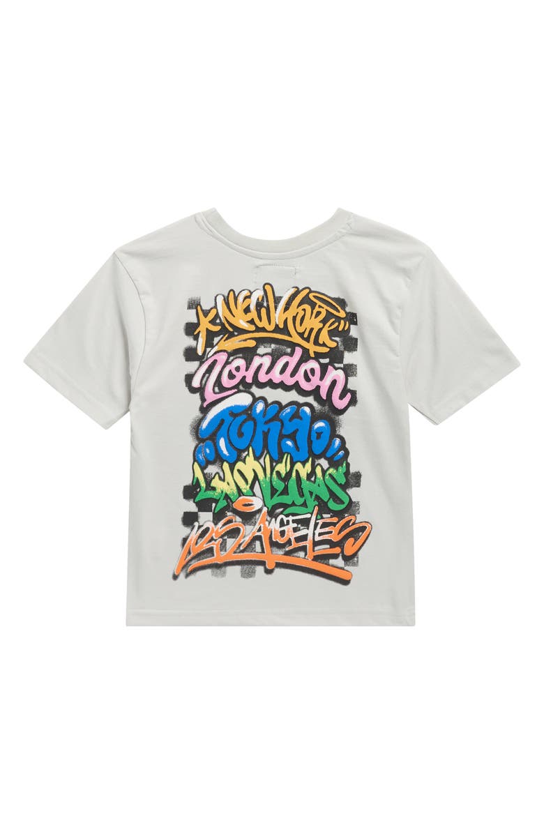 Fly By Night Kids' Polar Graphic T-Shirt, Alternate, color, Oyster Mushroom/ City Tag