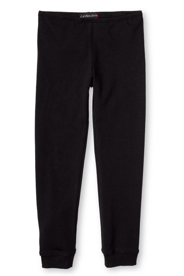 Banded Leggings, Main, color, BLACK