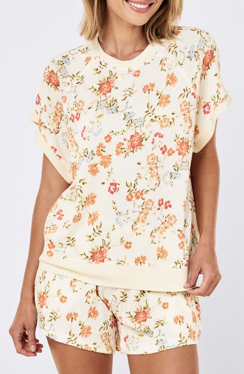 Amber Floral Cotton Sleep Top