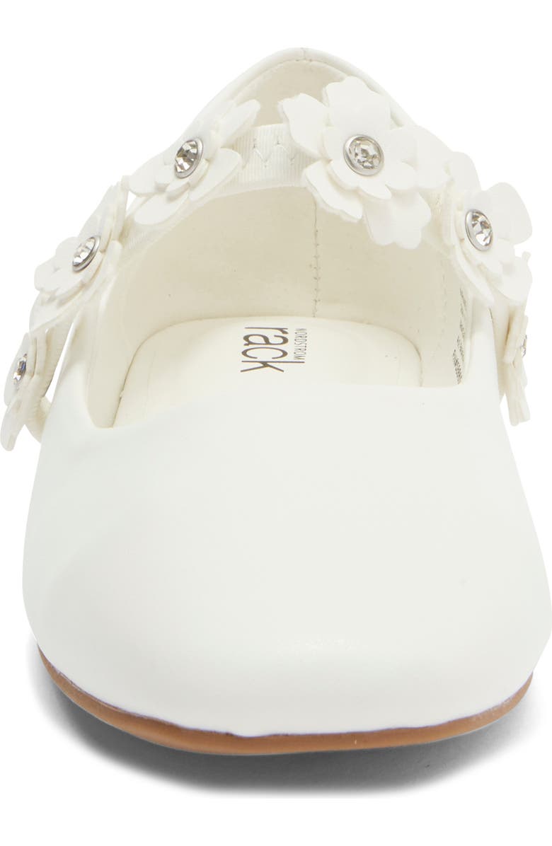 NORDSTROM RACK Kids' Melody Flower Mary Jane Flat, Alternate, color, White