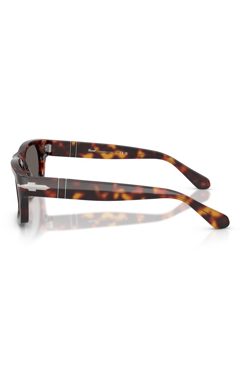 Persol 58mm Rectangular Sunglasses, Alternate, color, Havana / Dark Grey