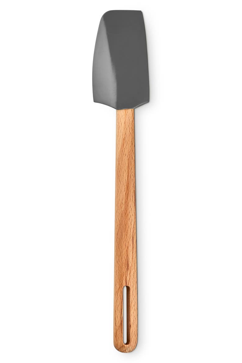 Signature Small Silicone & Wood Spatula, Main, color, OYSTER