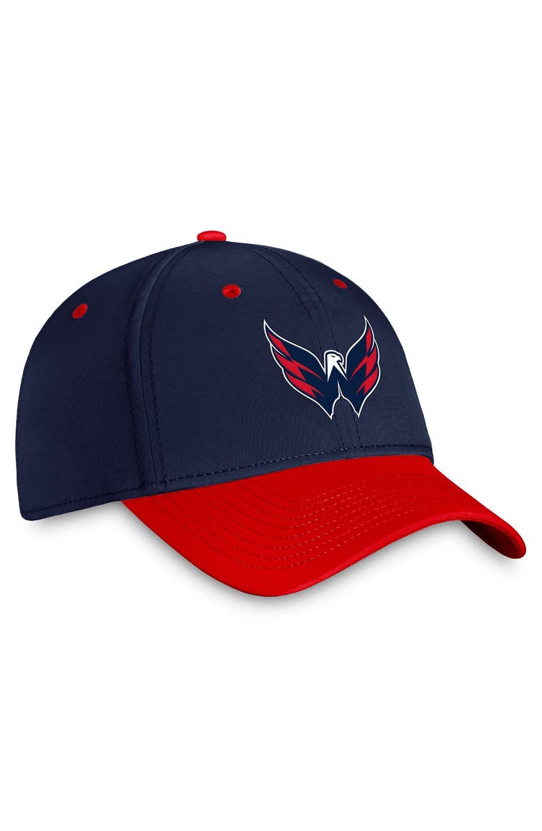 FANATICS Men's Fanatics Branded  Navy/Red Washington Capitals Authentic Pro Rink Two-Tone Flex Hat, Alternate, color, Navy